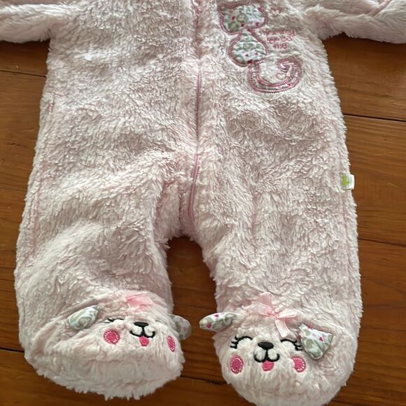 NWOT Duck Duck Goose 0-3 months soft pink insulated pram snow suit - Picture 7 of 15